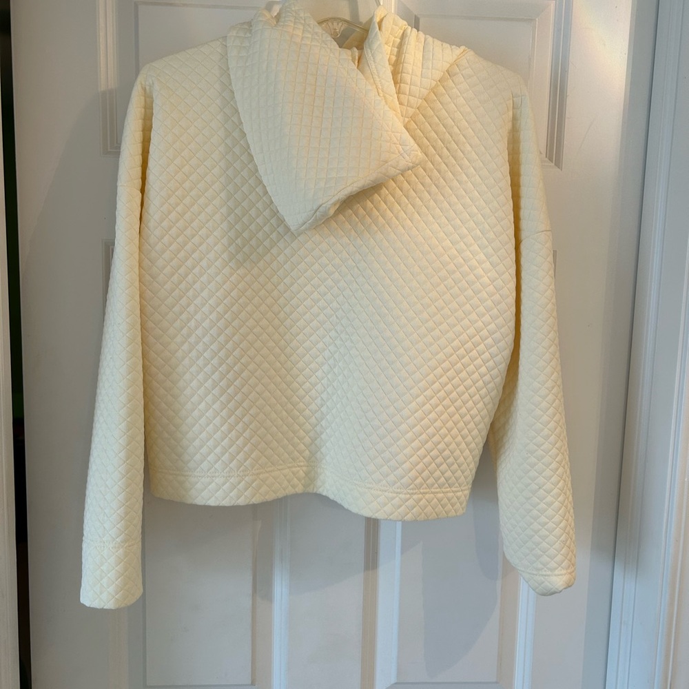 COZY Elegant Cream Female HOODIE Yoga or Workout - Picture 4 of 5
